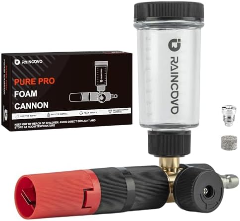 Raincovo Pure Pro Foam Cannon for Pressure Washer, Adjustable Nozzle by Raincovo