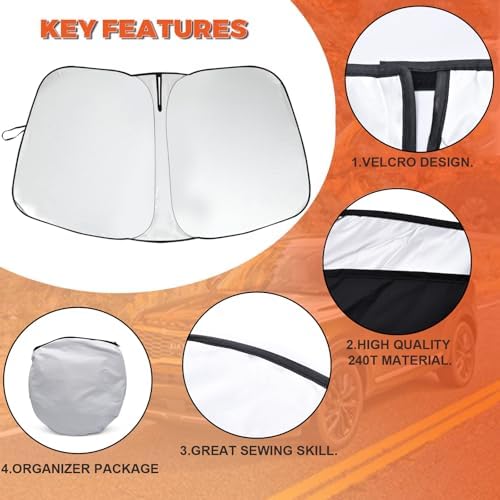 Foldable Front Windshield Sunshade fit for Nissan Rogue 2014-2020 - Image 7