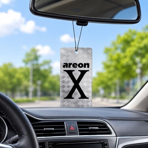 AREON X Silver Hanging Car Air Freshener - Long Lasting Fragrance for Cars - Stylish Interior Scent Freshener - Odor Neutralizing Air Freshener - Premium Auto Accessory for Daily Use (Pack of 3) - Image 2