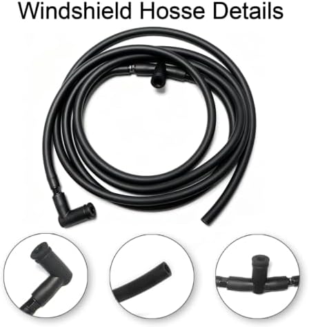 Front Windshield Washer Nozzles Kit for 2008 2009 2010 Ford Super Duty F-250 F-350 F-450 F-550 Replaces # 7C3Z-17603-A 7C3Z-17K605-A Wiper Spray Washer Jet and Hose repair kit - Image 3