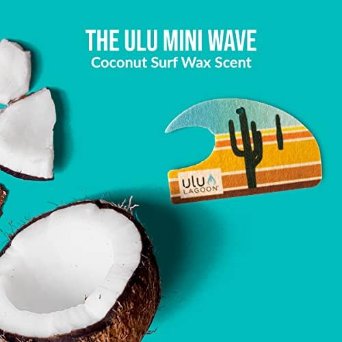 ulu Lagoon Hanging Car Air Freshener | Tropical Beach Coconut Surf Wax Scent Mini Wave | Long Lasting Car Freshener, Closet and Beyond | Made In USA | 3 Pack (Desert) - Image 3