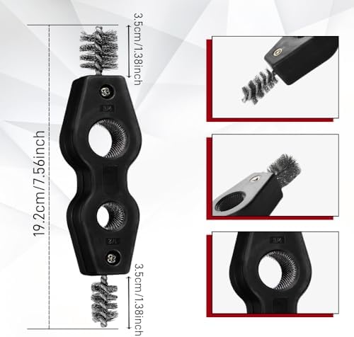 4 in 1 Car Battery Cleaning Brush, Battery Terminal Cleaner, Anti-Rust Auto Battery Cleaner with Steel Wire, Car Accessories Vehicle Machine Parts Clean Tools for Most Vehicles (Black) - Image 2