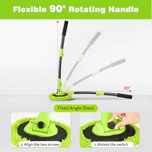 7-in-1 Car Wash Brush Kit with 15° Curved Long Handle for Cars - Image 5