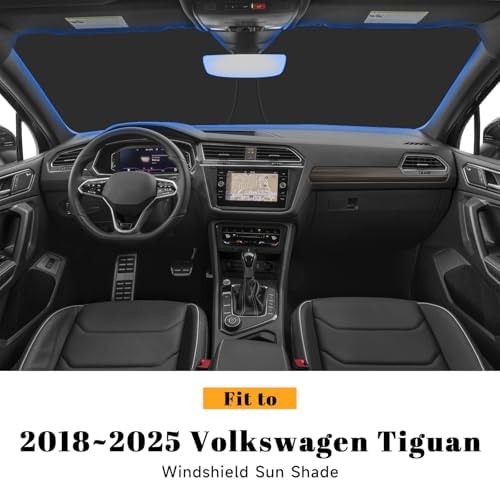 Car Windshield Sun Shade for Volkswagen 2018-2025 Tiguan Accessories (OEM Design) Reflective Foldable Heat Insulation Sunshade for Ultimate Protection - Image 2