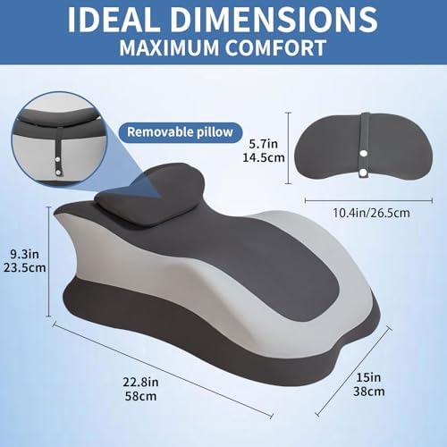 Intimacy Pillow & Sweet Spot Pillow for Couples - Ergonomic Memory Foam Cushion, Multi-Use Wedge Pillow for Daily Rest, Breathable Removable Cover, High-density Foam, Ideal for Bedroom, Dual Gray - Image 2