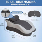 Intimacy Pillow Wedge - Sweet Spot Pillow for Couples, Memory Foam Ergonomic Support Cushion, Multi-Position Couples Pillow, Removable Washable Cover for Relaxation & Play (Dual Grey) - Image 2