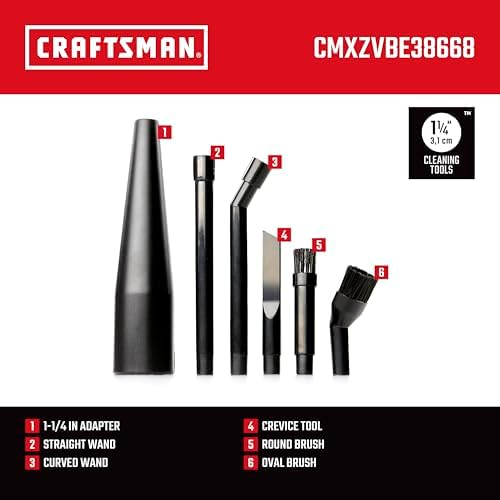 CRAFTSMAN CMXZVBE38668 1-1/4 in. 6-Piece Micro-Cleaning Vac Attachment Kit - Image 3