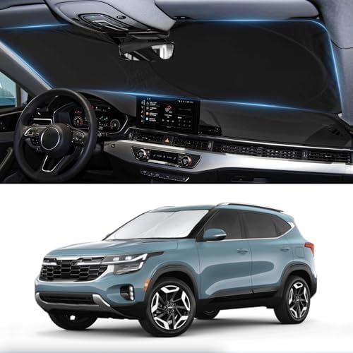 Windshield Sunshade for 2021-2024 2025 2026 Kia Seltos Window Shades Cover by INSAUTO