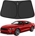 Mustang Customized Windshield Sun Shade for 2015-2025 2026 Mustang (NOT for Mustang Mach-E) Front Window Sunshade Visor Protector Foldable Blocks UV Rays Keep Car Cooler Accessories by aatoppus