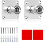 Foam Cannon Holder 2 Pack, Stainless Steel Foam Cannon Wall Mount with 1/4" Quick Connect, Pressure Washer Tip Holder for Garage, Heavy-Duty Foam Cannon Mount with Screws & 3M Adhesive Pads by Aezpc