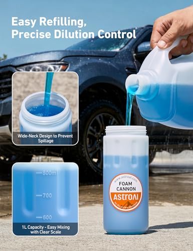 AstroAI Foam Cannon for Pressure Washer with 1/4" Quick Connect Plug, 1 L - Image 3
