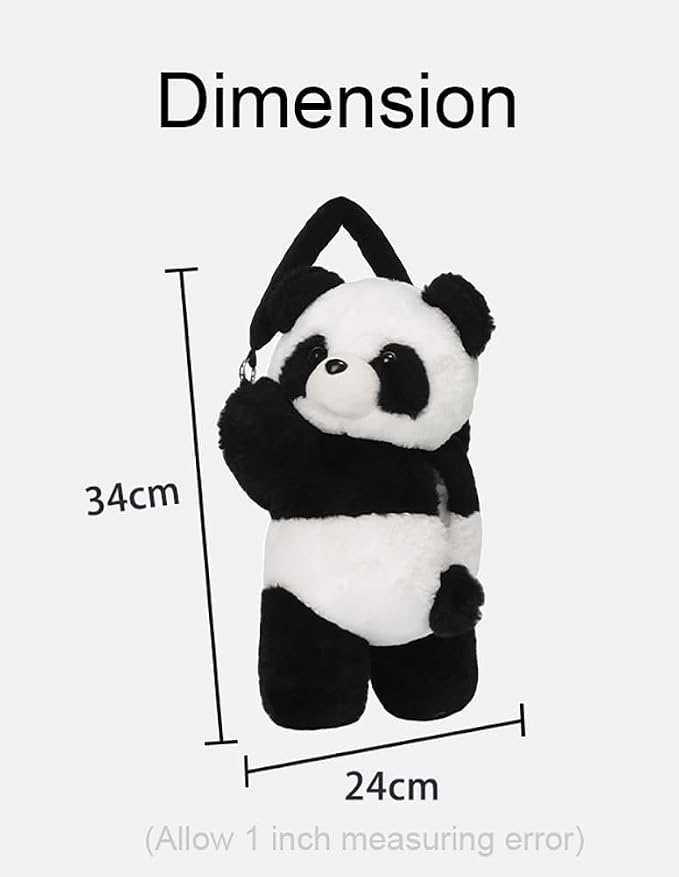 Cute Tissue Box Cover Plush Tissue Box Holder for Car, Home, Decorative Holder/Organizer for Bathroom Vanity Countertop, Nightstands, Office Desk-Panda - Image 4