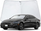Windshield Sun Shade for 2020-2026 Hyundai Sonata, Protect Auto from Heat Damage and Keep Cool, Compact Foldable, Sunshade for Front Window, CLIM ART, Car Accessories - WS3033 by CLIMART
