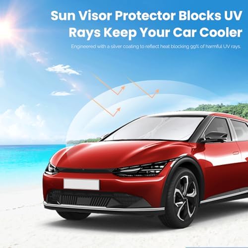 Custom Fit Kia EV6 Windshield Sunshade for 2022 2023 2024 2025 EV6 Shades - Image 5
