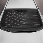 Motor Trend USA Vintage Flag Car Windshield Sun Shade for Front Window, Foldable Car Sun Shade with Patriotic Graphic, Collapsible Sun Visor Sunshade for Cars Windshield (Large, 69 x 35 inches) - Image 2