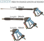 GDHXW Adjustable High Power Pressure Washer Gun with Swivel,with 2 Extension Wand 5 Nozzle10 O-Rings Thread Adapter 5000 PSI For Pressure Washer - Image 3