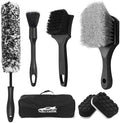 7Pcs Car Wheel Brush kit, Tire Brush, Wheel Cleaner Brush, Soft-bristled Rim Cleaner Brush, Tire Shine Applicator Pad, Car Detailing Brushes, Wheel Brushes for Cleaning Wheels,Tires by NIKCOSMK