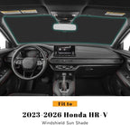 Car Windshield Sun Shade for Honda 2023 2024 2025 2026 HRV HR-V Accessories (OEM Design) Reflective Foldable Heat Insulation Sunshade for Ultimate Protection - Image 2