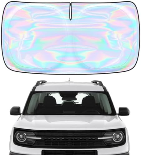 Windshield Sun Shade for Ford Bronco Sport 2021-2025 2026-4 Layers Sunshade Compatible with Ford Bronco Sport Foldable Front Window Sunshade Sun Visor Protector Block UV Rays Keep Your Car Cooler by Unknown