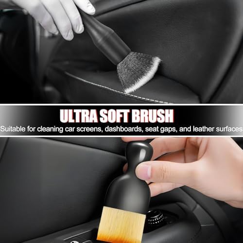 REGUICORP 13PCS Car Detailing Brush Set, Car Detailing Brush Kit, Ultra No Soft Scratch Detailing Brush, Car Cleaning Brushes for Interior or Exterior - Professional Dusting Cleaning Supplies - Image 4