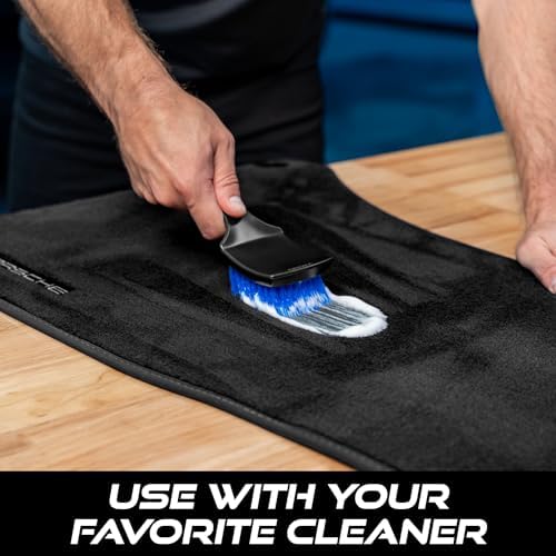Viking Carpet Cleaning and Scrub Brush for Floor Mats, Cleaning Brush for Car Interior and Home, Black and Blue, 8.3 inch x 2.5 Inch (Pack of 3) - Image 3