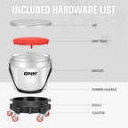DNA Motoring 5 Gallon Washing System Includes 15.5L Bucket, Filtration System Insert, Five Castor, Bucket Dolly, and Lid for Car Wash and Detailing, Transparent, TOOLS-00603 - Image 3