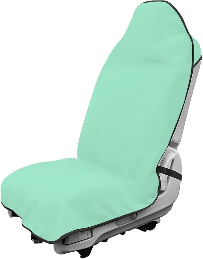 DXNQ Car Towel Seat Cover, Waterproof Sweating Non-Slip Premium Soft Towel Carseat Protector, Universal Machine Washable Car Truck SUV Front Seat Cover for Gym Workout Beach Hiking (Mint Green) by DXNQ
