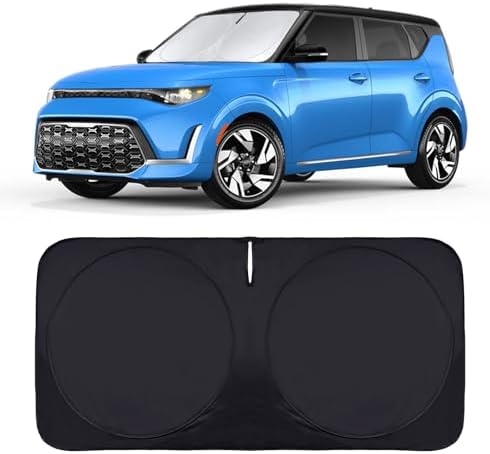 INSAUTO for Soul Windshield Sun Shade Window Sunshade Custom-fit 2020-2026 Kia Soul Wagon Windshield Cover Foldable Sun Visor Thicken 4-Layer Reflective Protector Block UV Rays Car Accessories by INSAUTO