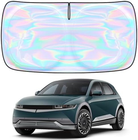 Windshield Sun Shade for Hyundai Ioniq 5 2022-2025 2026-4 Layers Sunshade Compatible with Hyundai Ioniq 5 Foldable Front Window Sunshade Sun Visor Protector Block UV Rays Keep Your Car Cooler by Unknown
