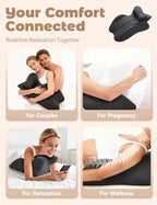 Couples Pillow for Intimacy 27 Degree = Just The Right Lift, Ergonomic Memory Foam Intimacy Comfort Pillow Hip & Back Support, All Perfect Position Easily Postures Wedge Pillow (Blue) - Image 5