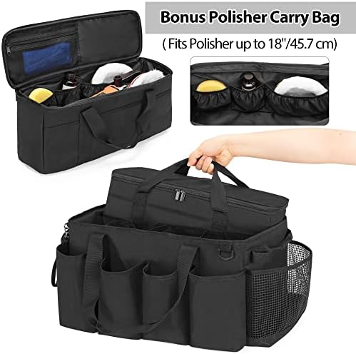 HODRANT Detailing Bag with Polisher Carry Bag for Buffer Bottle Towel - Image 2