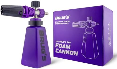 Brug's™ Pro Foam Cannon V2 - Professional Car Wash Foam Gun for Pressure Washer - Adjustable Spray Blaster, 1.1mm Orafice, Wide Neck Bottle, 1/4" Quick Connector - Snow Foam Cannon by BrugsCarCare
