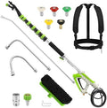 Tool Daily 21FT Telescoping Pressure Washer Wand with Brush, Extension Wand by ToolDaily