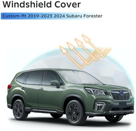 Windshield Sun Shade for 2019-2025 2026 Subaru Forester Sunshades Sun Visor - Image 3