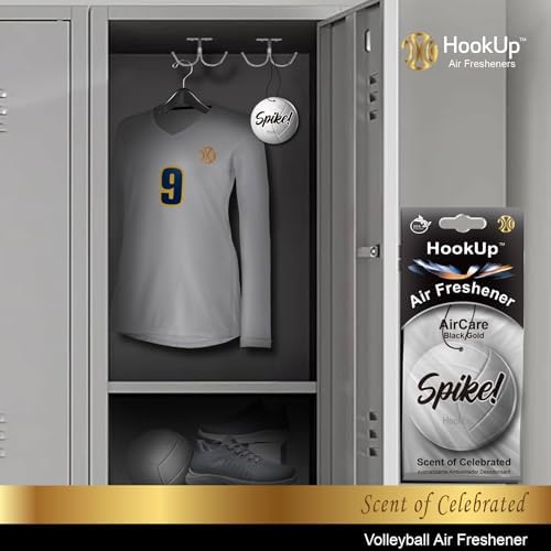 Volleyball Car Air Freshener by HookUp - 2 Pack - Black Gold Scent (Extra Strong) | Unique Volleyball Gift for Players, Coach, Fans | Hanging Car Accessory with Long Lasting Fresheners Smell - Image 6
