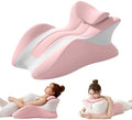 Memory Foam Wedge Pillow, 27° Intimacy Couples Pillow- Pink by Stately+Elegance+Designs