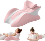 Memory Foam Wedge Pillow, 27° Intimacy Couples Pillow- Pink by Stately+Elegance+Designs