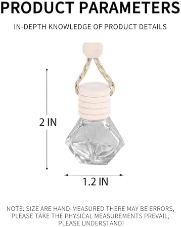 5 Pack 8 ml Empty Hanging Car Diffuser Bottles, Rhombic - Image 4