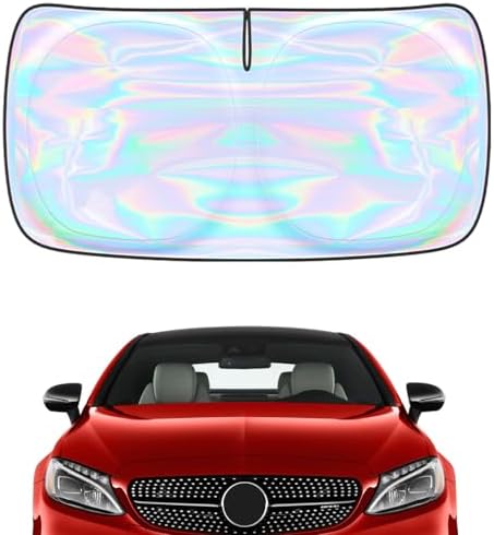 Windshield Sun Shade for Mercedes Benz C Class 2015-2021 - 4 Layers Sunshade Compatible with C Class W205 C250 C300 C400 Foldable Front Window Sunshade Sun Visor Protector Block UV Rays by Unknown