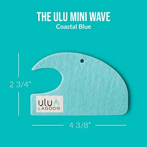 ulu Lagoon Hanging Car Air Freshener | Tropical Beach Coconut Surf Wax Scent Mini Wave | Long Lasting Car Freshener, Closet and Beyond | Made In USA | 3 Pack (Blue) - Image 5