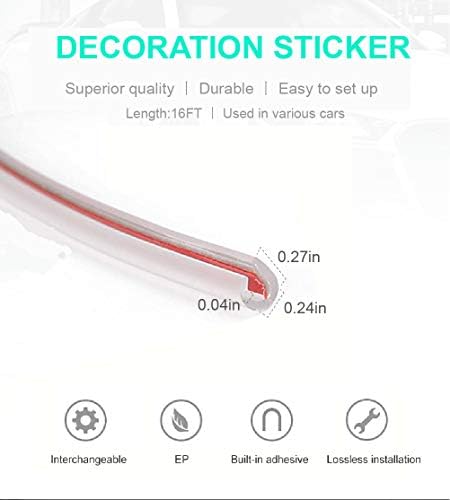 Car Door Edge Guards, 16Ft Car Door Protector Trim Rubber Door Seal Protector U Shape Trim Molding Protection Strip for Most Car (Clear) - Image 4