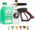 Tool Daily Short Pressure Washer Gun with Foam Cannon, Car Wash Soap 64 Oz by ToolDaily