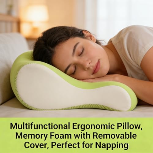 Ergonomic Wedge Pillow for Prone Sleep – Memory Foam Intimacy Pillow for Couples, Positioning Pillow for Back Pain Relief, Breathable Multipurpose Cushion for Reading, Cuddling, Sleeping (green) - Image 4