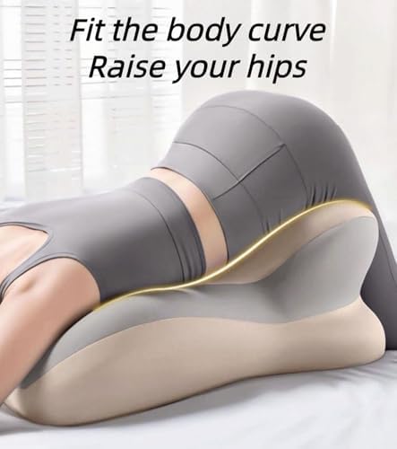 Couple pregnancy pillow-ergonomic memory cotton pillow, specially designed for comfortable sleep and prone reading, to relieve back pain and acid reflux and enhance comfort and intimacy (Double gray) - Image 5