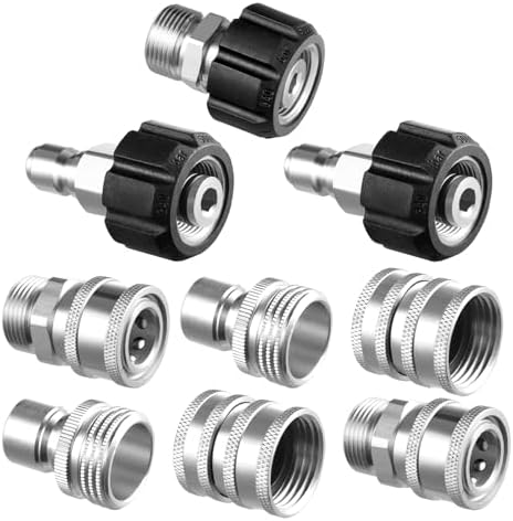 Twinkle Star Pressure Washer Adapter Set, Stainless Steel, 9 Sets by TwinkleStar