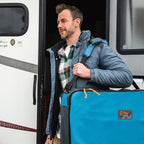 FXW Dog Playpen Storage Bag, Designed for RV Trips, Blue, 2 Packs | Fits FXW Pens Only(24" H 8 Panels & 9 Stakes), Comfortable Carry, Neat Storage, Wear-Resistant, Patented - Image 2