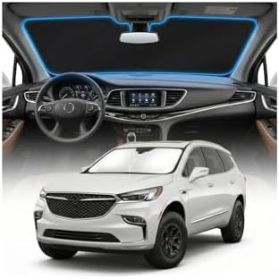 for Buick Enclave Sun Shade Windshield Cover - Custom Fit Enclave Accessories 2018-2024 2025 Sunshade Foldable UV Protection & Heat Shield Sun Visor Accessories by Unknown