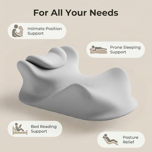 Wedge Pillow for Lovers, Multi-Purpose Orthopedic Support, Used for Acid Reflux, Leg Elevation After Operation, Back Pain Relief, Reading and Bed Rest (Upgrade (Grey) - Image 6