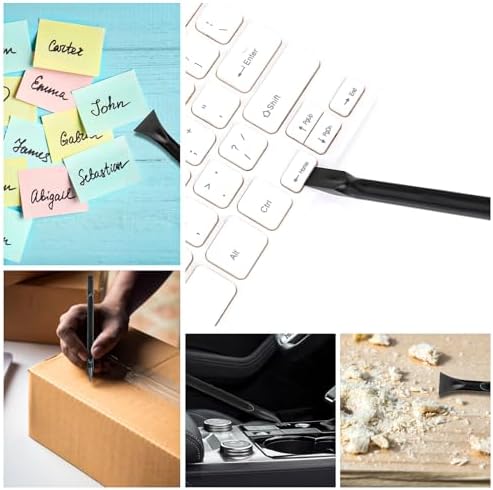 Crevice Cleaning Tool, 9 PCS Carbon Fiber Plastic Scraper Tool Car Detailing Brush Set Non-scratch Multi-purpose Scraper for Clean Small Narrow Spaces and Gaps, Remove Stickers Labels Oil Stains Dirt - Image 6