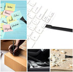 Crevice Cleaning Tool, 9 PCS Carbon Fiber Plastic Scraper Tool Car Detailing Brush Set Non-scratch Multi-purpose Scraper for Clean Small Narrow Spaces and Gaps, Remove Stickers Labels Oil Stains Dirt - Image 6